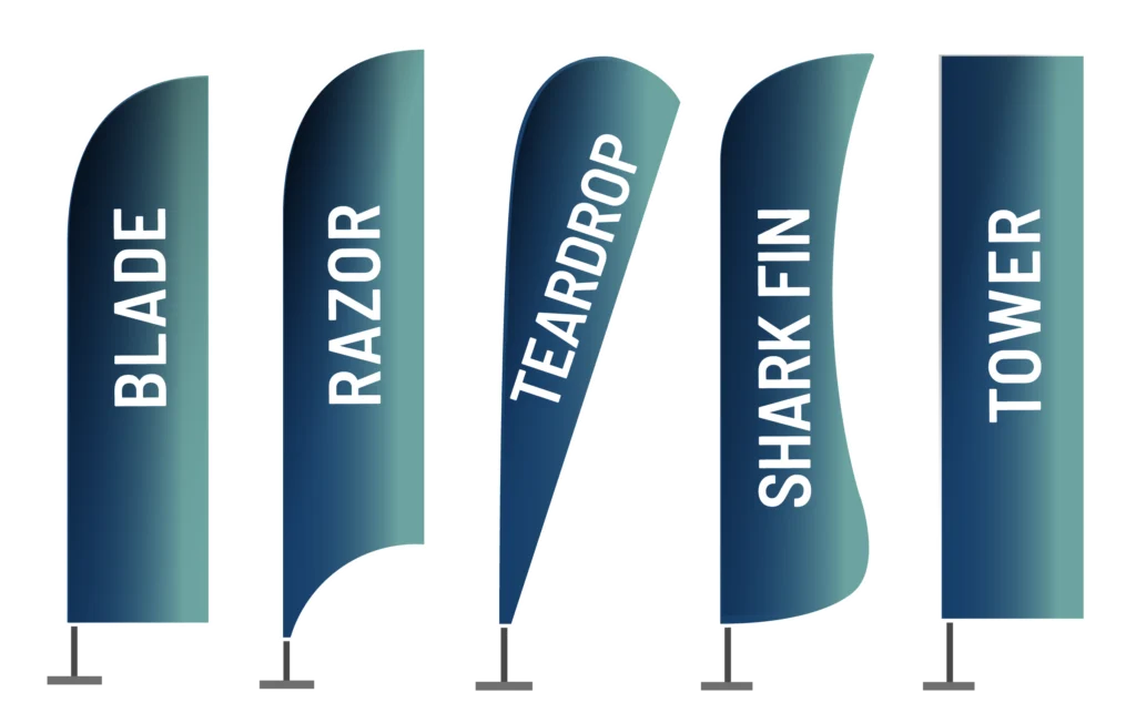 advertising flags shapes